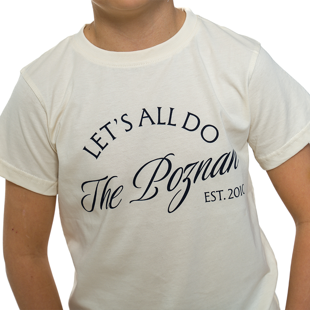 KOSZULKA DZIECIĘCA PREMIUM THE POZNAN EST.2010 CIEMNO-BIAŁA