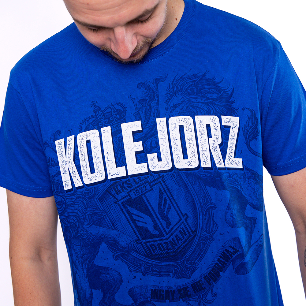 KOSZULKA KOLEJORZ LWY NIEBIESKA