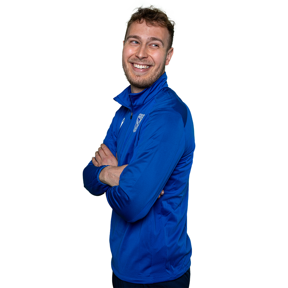 BLUZA TRENINGOWA MACRON ROZPINANA NIEBIESKA