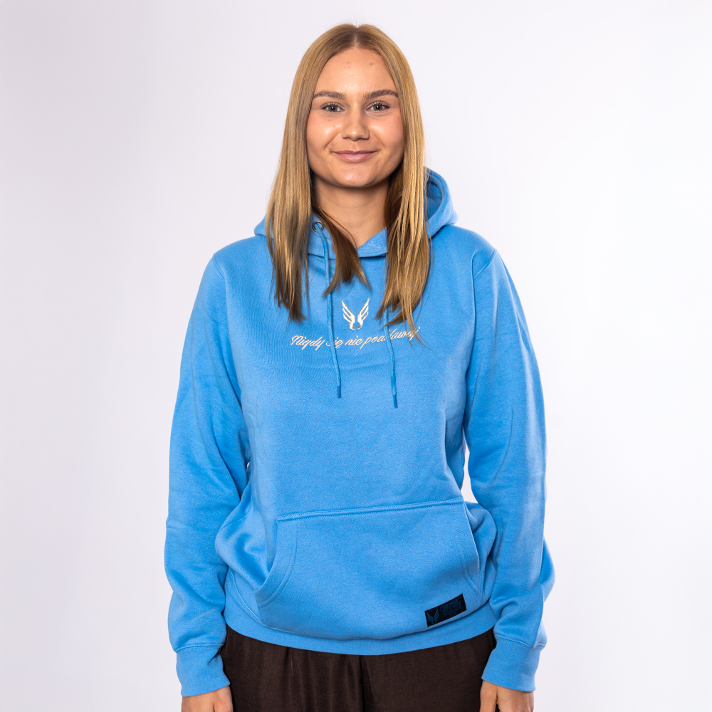 BLUZA DAMSKA BASIC NSNP SKRZYDEŁKA BŁĘKITNA