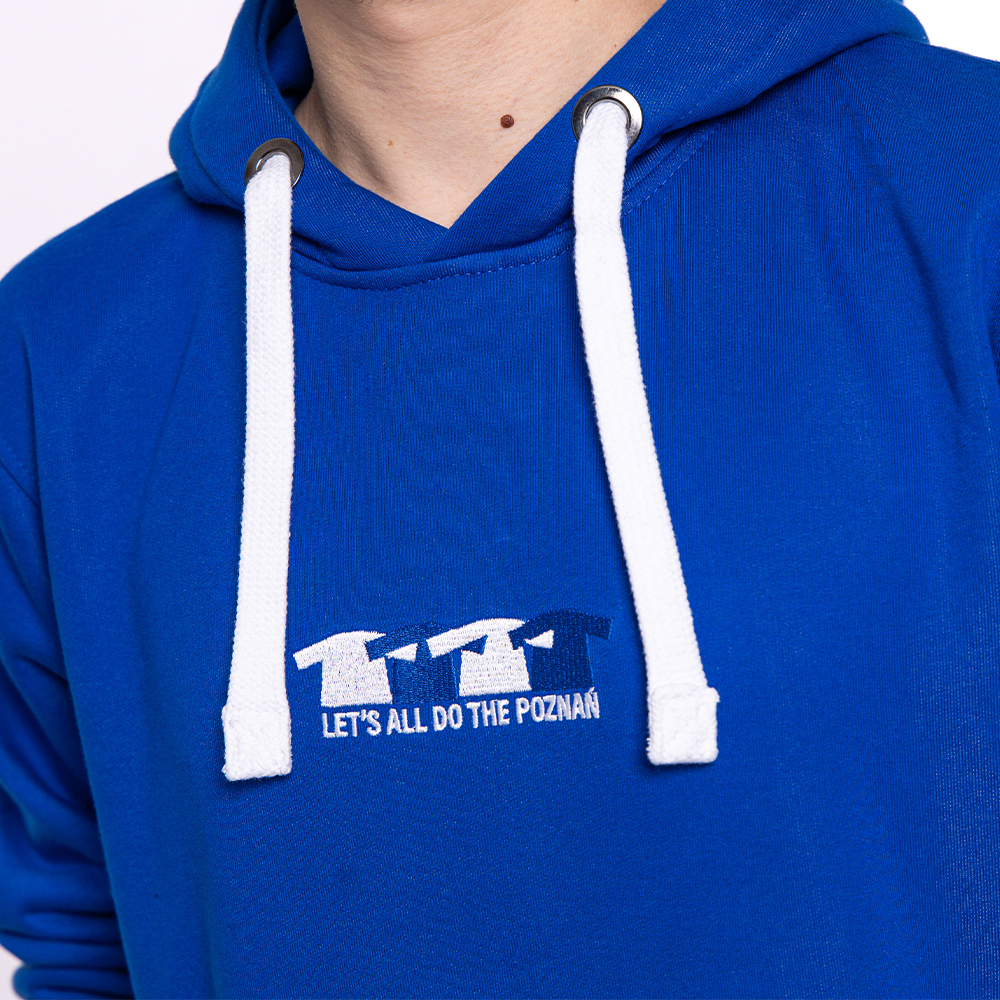 BLUZA HAFTOWANE KOSZULKI THE POZNAN NIEBIESKA