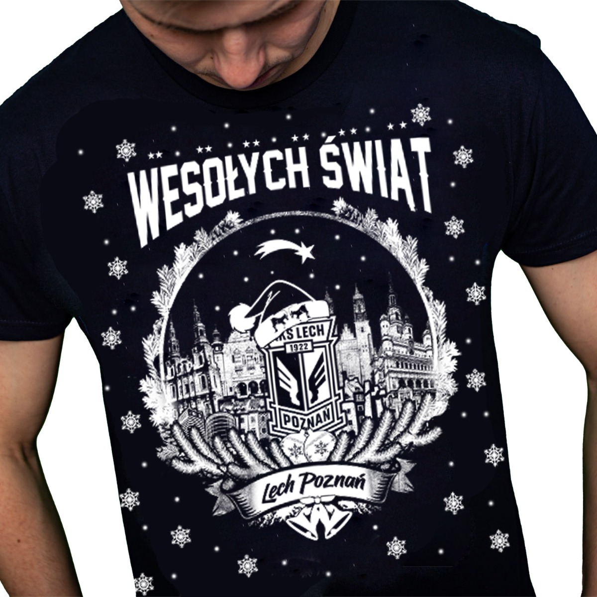 KOSZULKA LP WESOŁYCH ŚWIĄT GRANATOWA