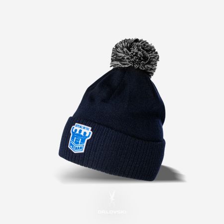 CZAPKA ZIMOWA Z POMPONEM THE POZNAN GRANATOWA
