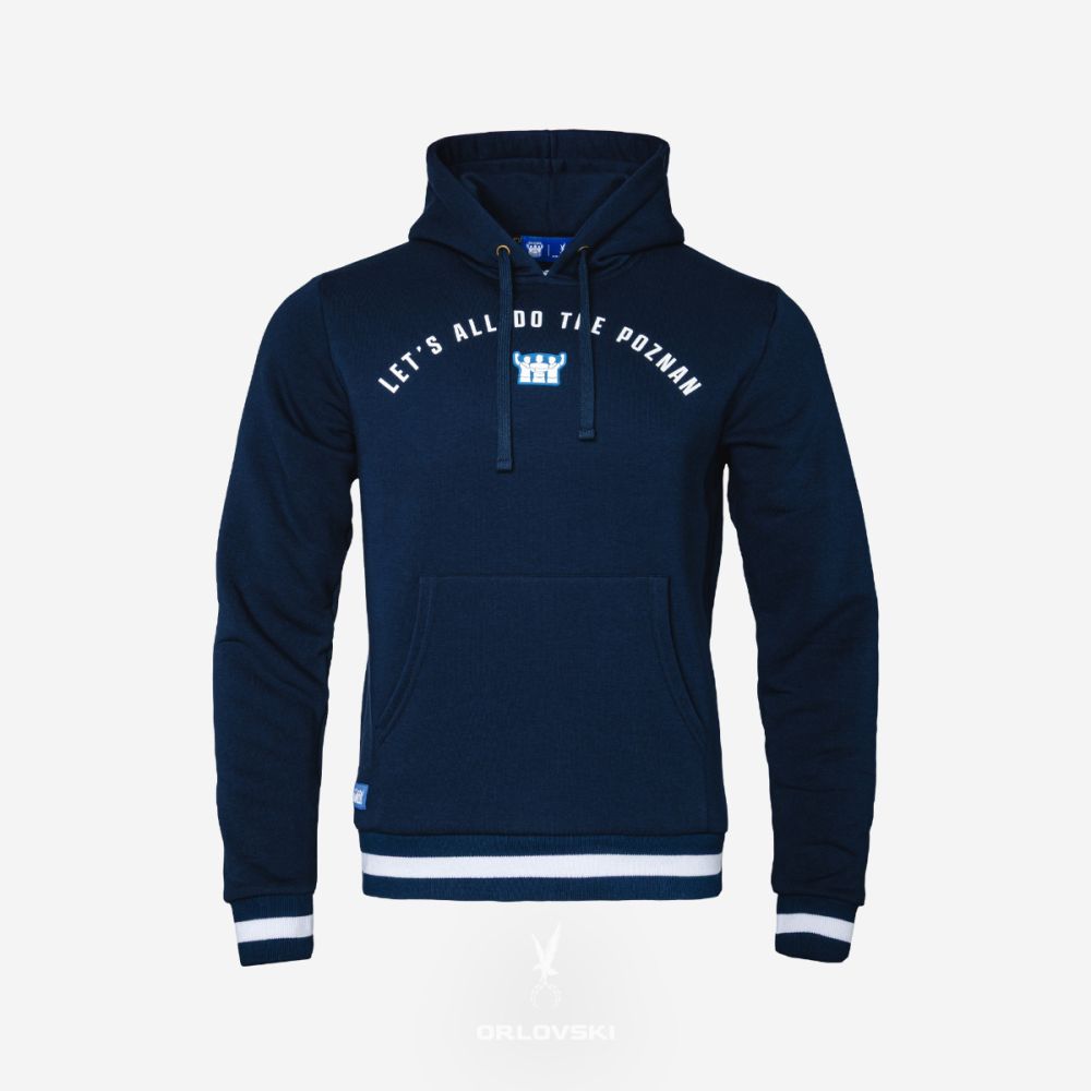 BLUZA THE POZNAN GRANATOWA Z BIAŁYM ŚCIĄGACZEM