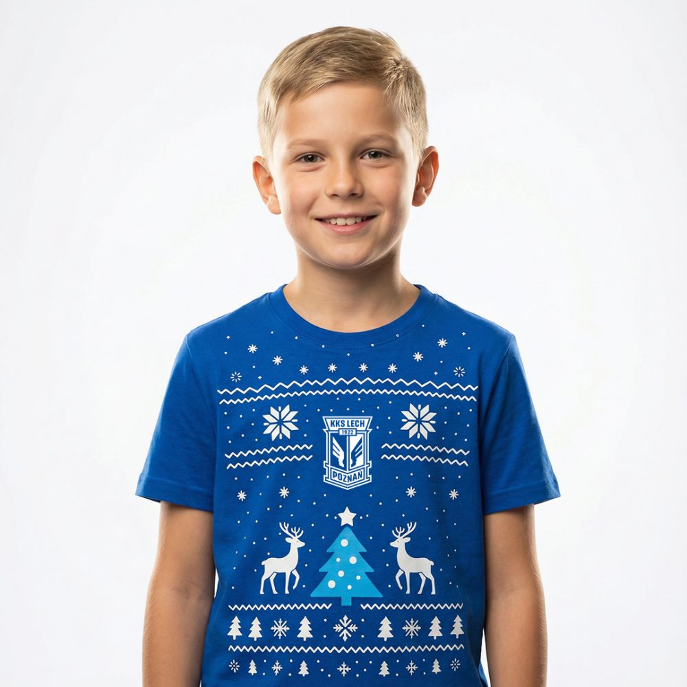 KOSZULKA DZIECIĘCA ŚWIĄTECZNA HERB NIEBIESKA