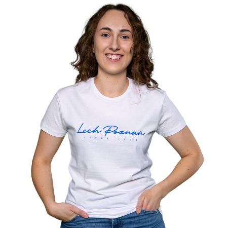 KOSZULKA DAMSKA LECH POZNAŃ BIAŁA