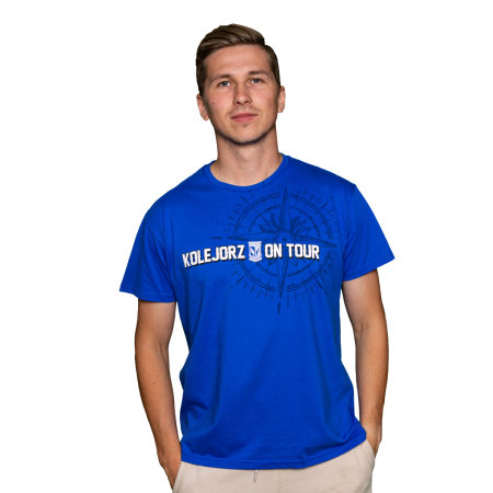 KOSZULKA KOLEJORZ ON TOUR NIEBIEBSKA