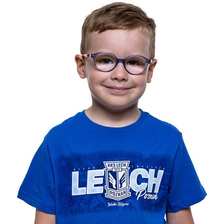 KOSZULKA DZIECIĘCA NIECH ZWYCIĘŻA LECH NIEBIESKA