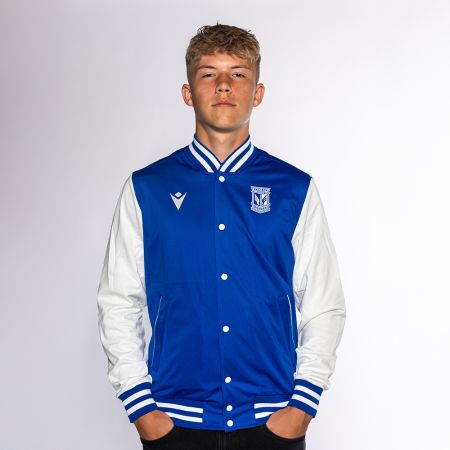 BLUZA BASEBALLOWA MACRON NIEBIESKA