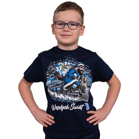 KOSZULKA DZIECIĘCA ISHAK WESOŁYCH ŚWIĄT GRANATOWA