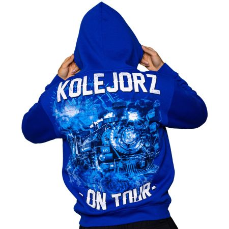 BLUZA ROZPINANA KOLEJORZ ON TOUR NIEBIESKA