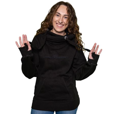 BLUZA DAMSKA LECH POZNAŃ SKRZYDŁA CZARNA