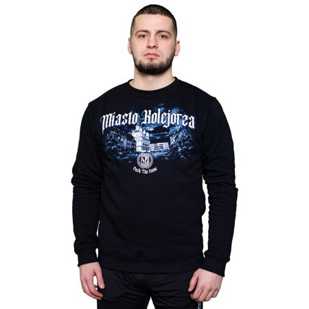 BLUZA MIASTO ZŁĄ SŁAWĄ OWIANE FTF CZARNA
