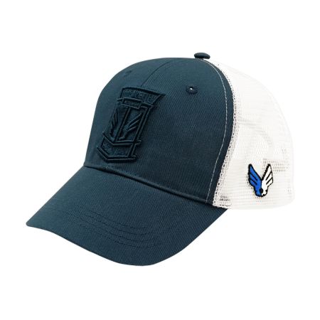 CZAPKA BASEBALLOWA HERB SIATKA GRANATOWO-BIAŁA