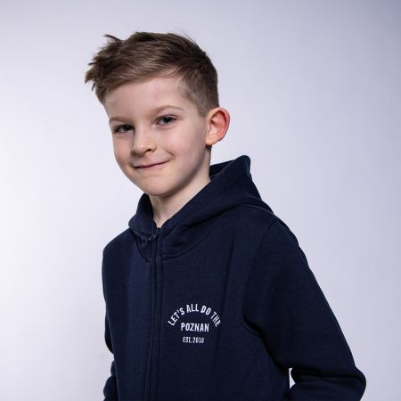 BLUZA DZIECIĘCA ROZPINANA THE POZNAN EST.2010 GRANATOWA