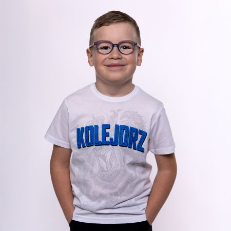 KOSZULKA DZIECIĘCA KOLEJORZ LWY BIAŁA