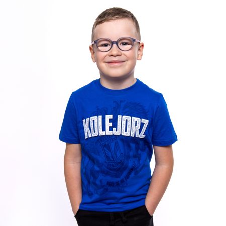 KOSZULKA DZIECIĘCA KOLEJORZ LWY NIEBIESKA