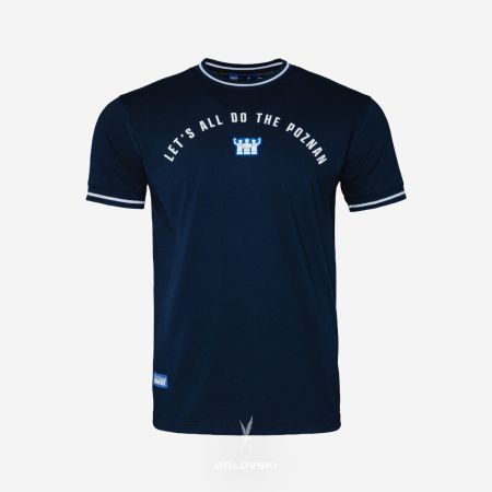 KOSZULKA THE POZNAN GRANATOWA Z BIAŁYM ŚCIĄGACZEM