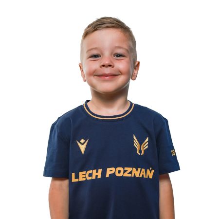KOSZULKA DZIECIĘCA MACRON LECH POZNAŃ GRANATOWA FAN LINE