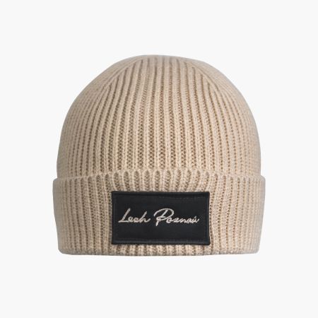 CZAPKA ZIMOWA DAMSKA LECH POZNAŃ BEŻOWA