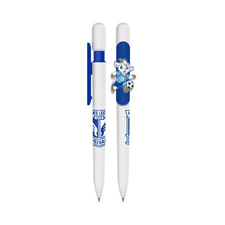 DŁUGOPIS Z KLIPSEM W KSZTAŁCIE KOZIOŁKA BIAŁY