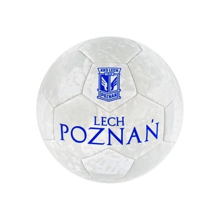 PIŁKA HERB LECH POZNAŃ BIAŁO-SZARA