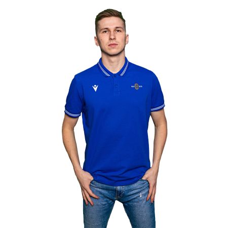 KOSZULKA MACRON POLO MISTRZ POLSKI 2022 NIEBIESKA