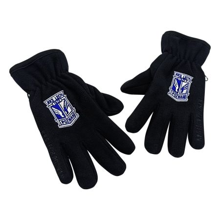 RĘKAWICZKI ZIMOWE Z HERBEM CZARNE POLAR