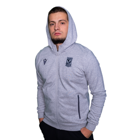 BLUZA MACRON ROZPINANA LECH SZARA