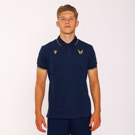 KOSZULKA MACRON POLO LECH POZNAŃ GRANATOWA FAN LINE
