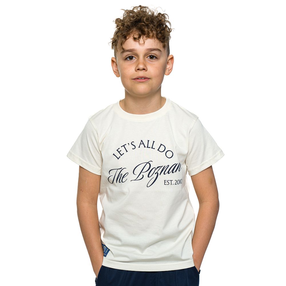 KOSZULKA DZIECIĘCA PREMIUM THE POZNAN EST.2010 CIEMNO-BIAŁA