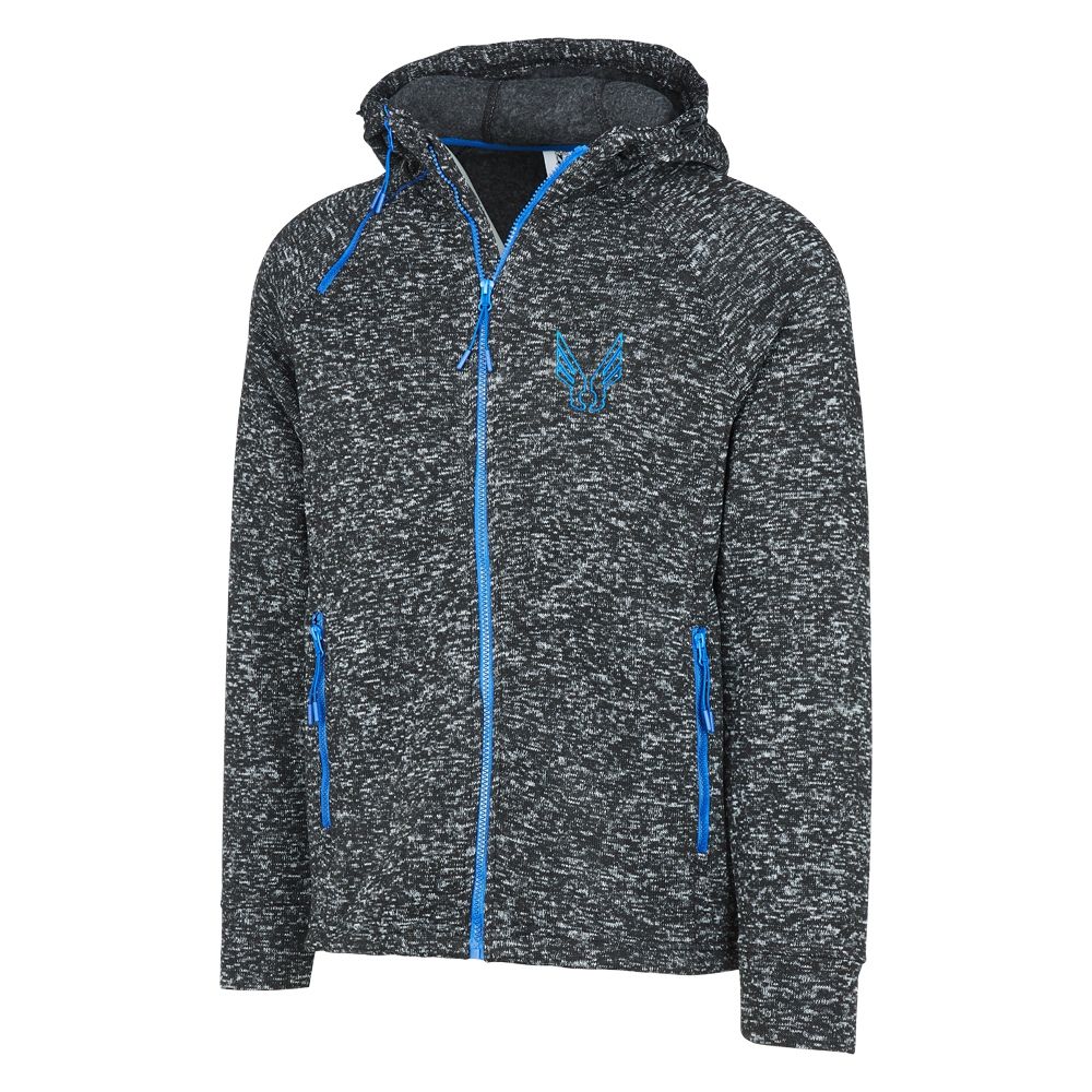 BLUZA SKRZYDŁA MELANŻ CZARNA