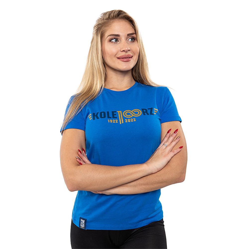 KOSZULKA DAMSKA 100 NIEBIESKA