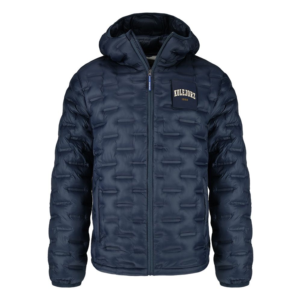 KURTKA ZIMOWA PIKOWANA Z RZEPEM GRANATOWA