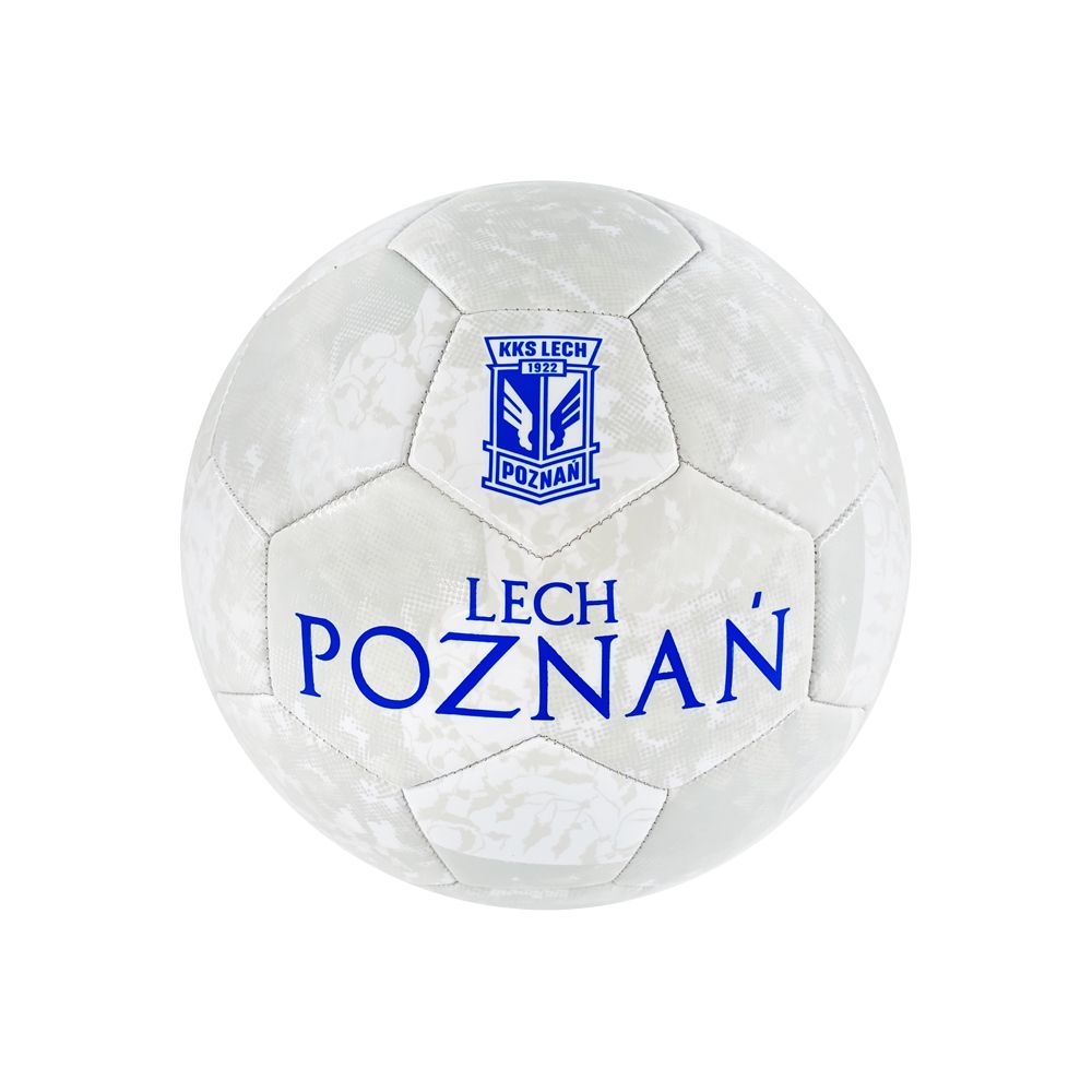 PIŁKA HERB LECH POZNAŃ BIAŁO-SZARA