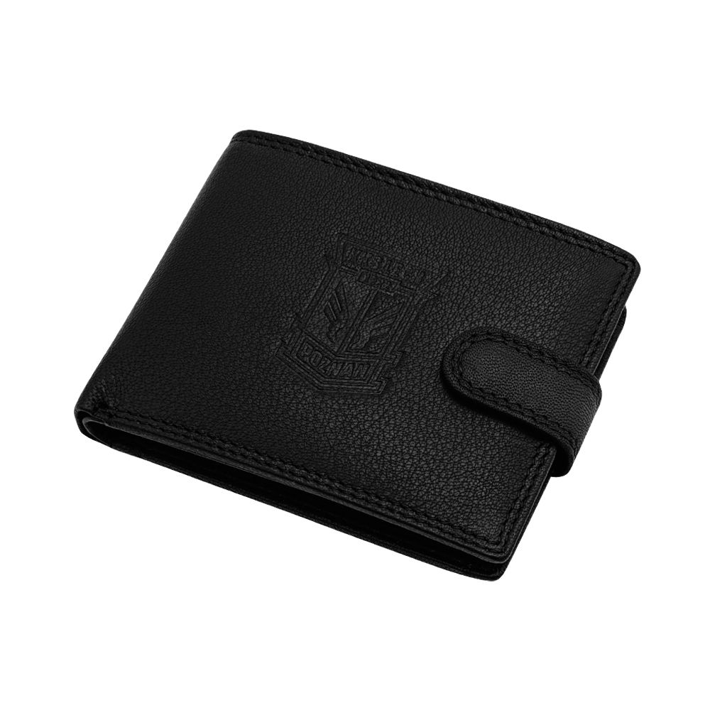 PORTFEL ZE SKÓRY BYDLĘCEJ HERB CZARNY