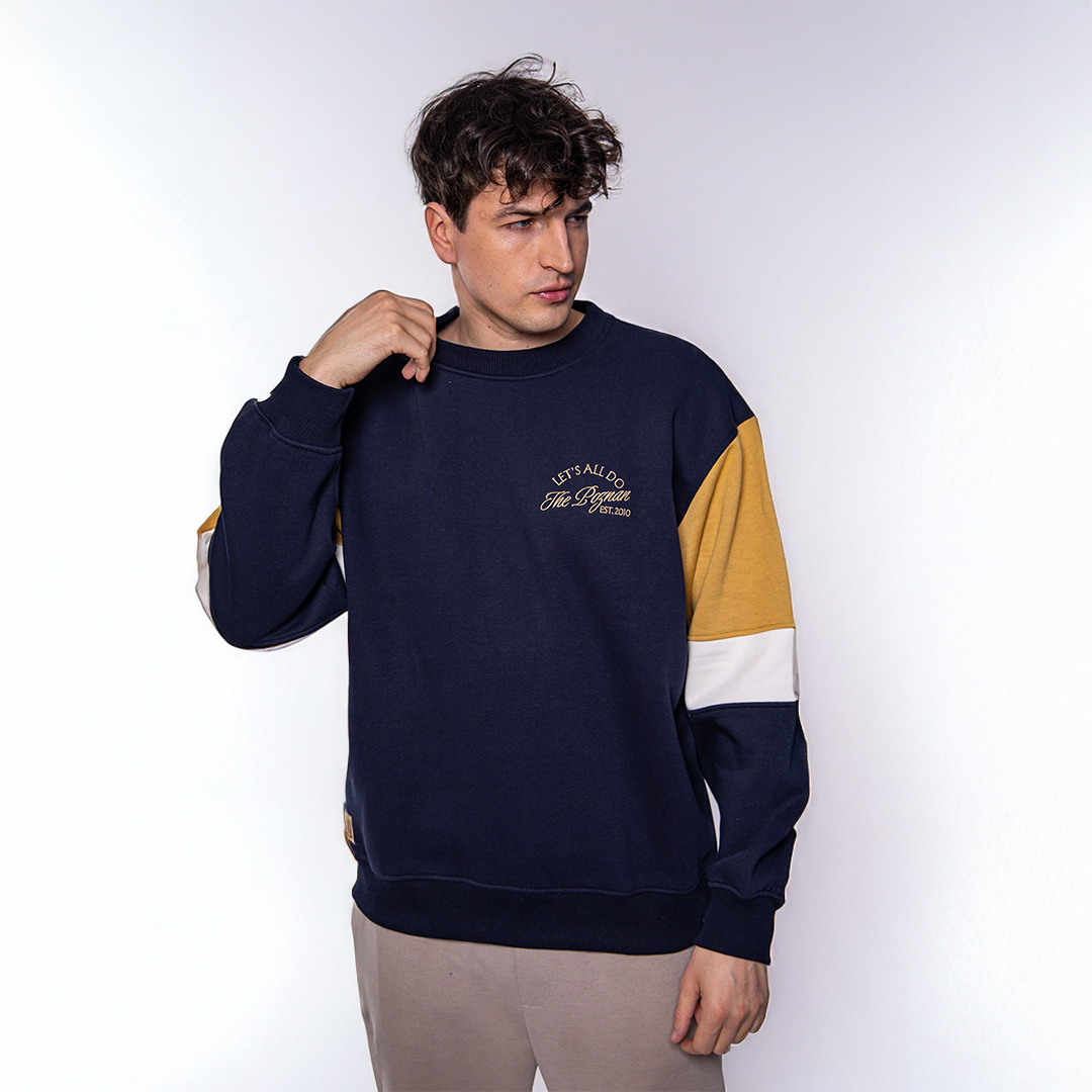 BLUZA CREWNECK PREMIUM THE POZNAN EST.2010 GRANATOWA