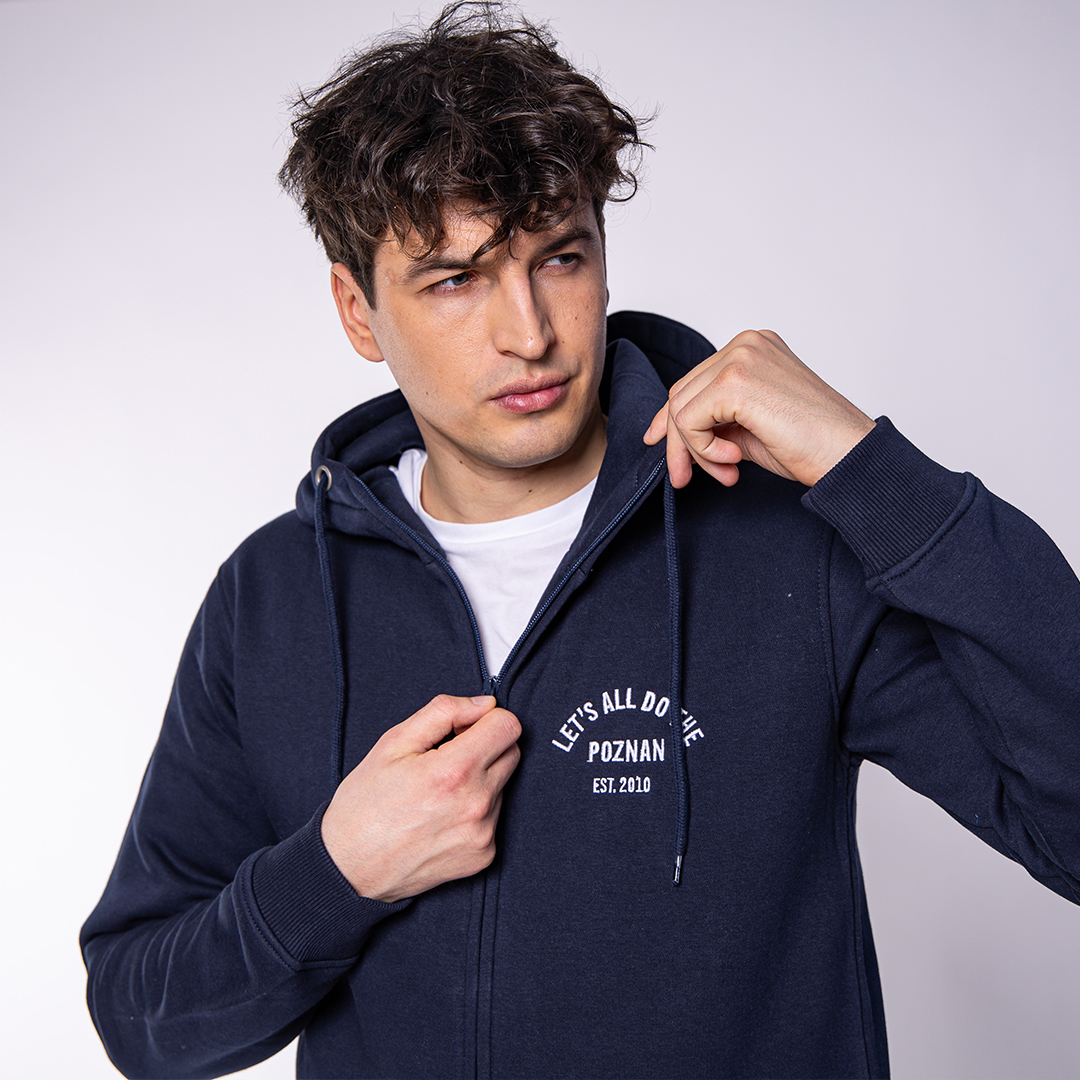 BLUZA ROZPINANA THE POZNAN EST.2010 GRANATOWA