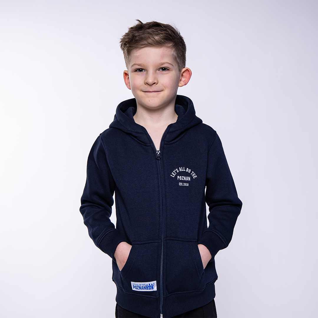 BLUZA DZIECIĘCA ROZPINANA THE POZNAN EST.2010 GRANATOWA