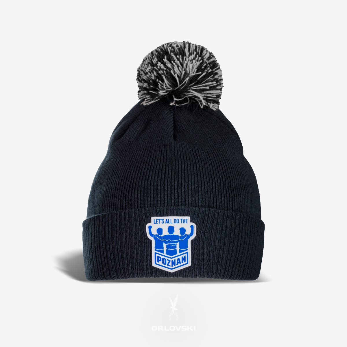 CZAPKA ZIMOWA Z POMPONEM THE POZNAN GRANATOWA