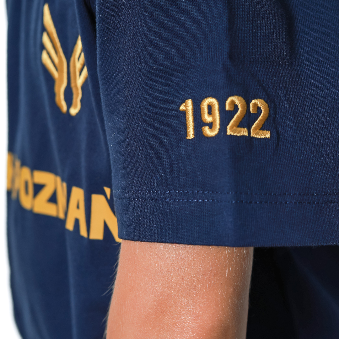 KOSZULKA DZIECIĘCA MACRON LECH POZNAŃ GRANATOWA FAN LINE