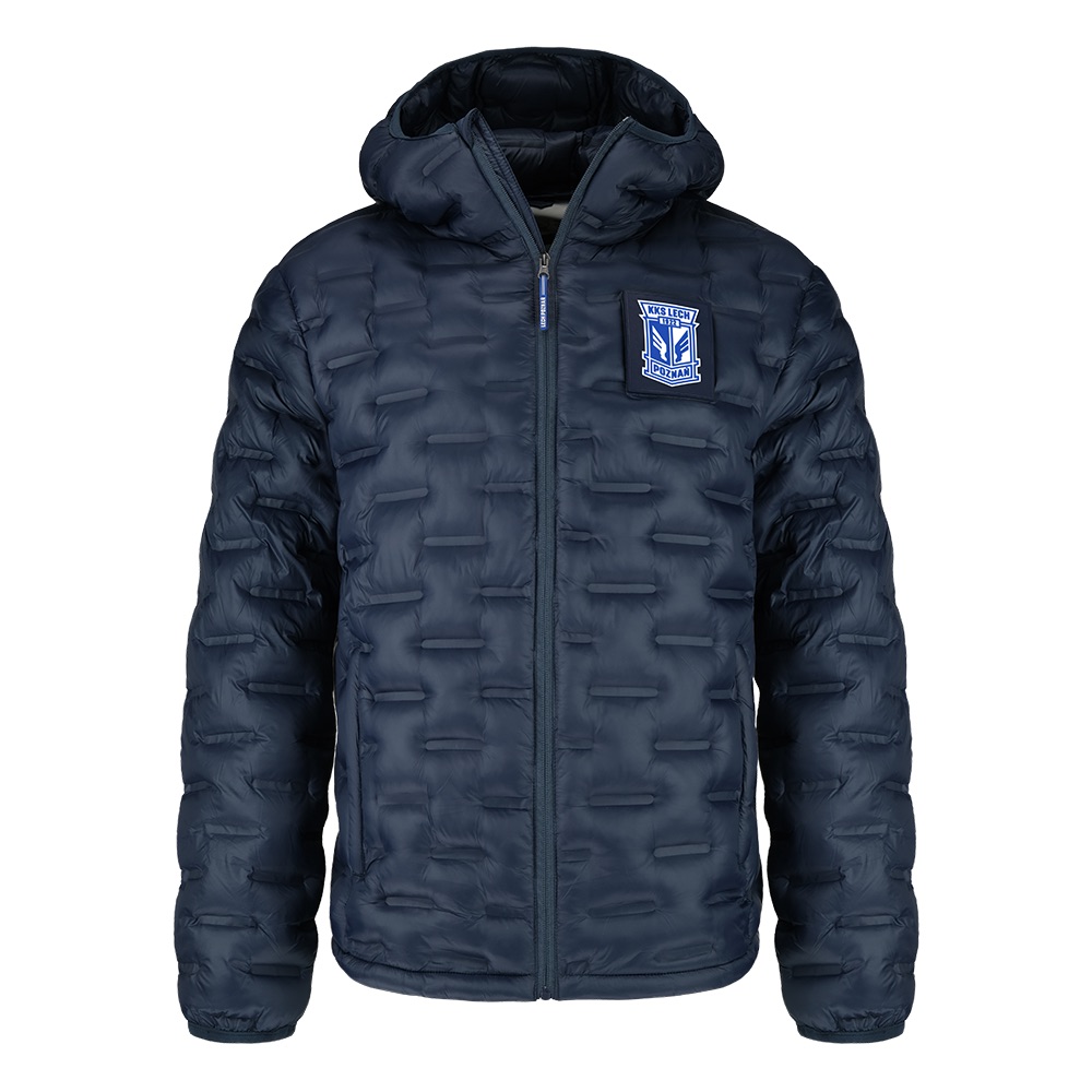 KURTKA ZIMOWA PIKOWANA Z RZEPEM GRANATOWA