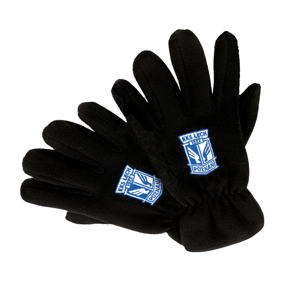 RĘKAWICZKI ZIMOWE Z HERBEM CZARNE POLAR