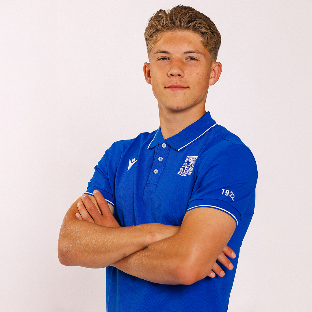 KOSZULKA MACRON POLO LECH POZNAŃ NIEBIESKA FAN LINE